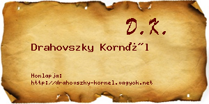 Drahovszky Kornél névjegykártya