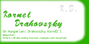 kornel drahovszky business card